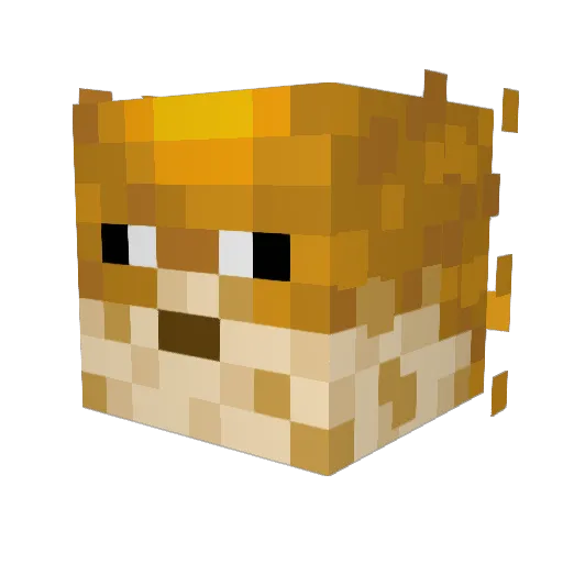 Bubble30 Minecraft avatar head, 3D render