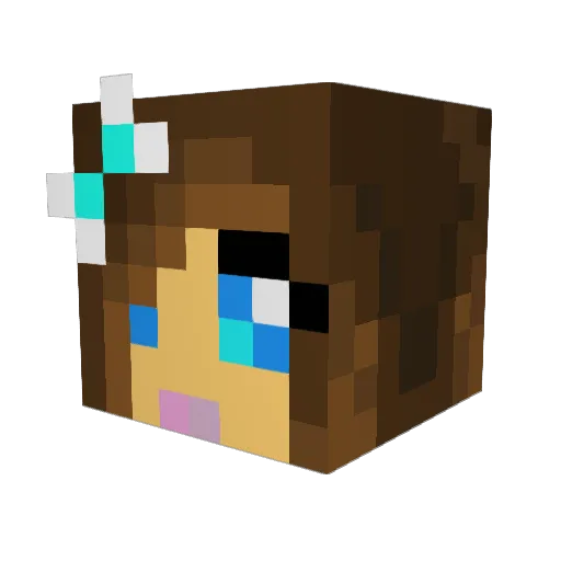 Bubble5867 Minecraft avatar head, 3D render