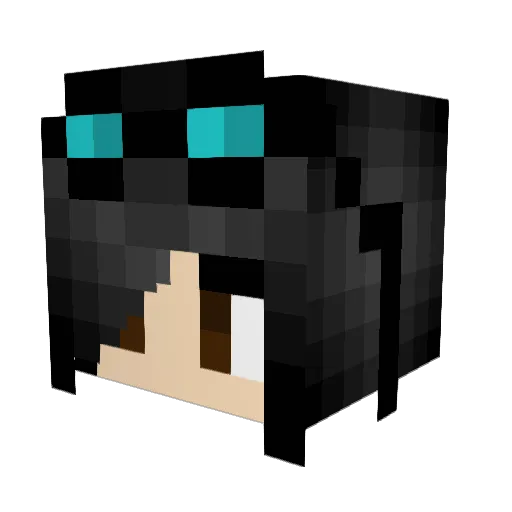 BubbleAunt Minecraft avatar head, 3D render