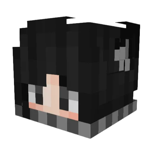 BubbleDust Minecraft avatar head, 3D render