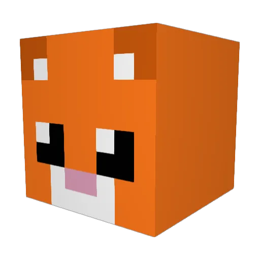 BubbleGum Minecraft avatar head, 3D render