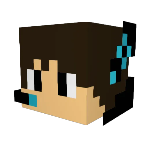 BubbleGumPr0 Minecraft avatar head, 3D render