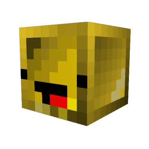 BubbleKP Minecraft avatar head, 3D render