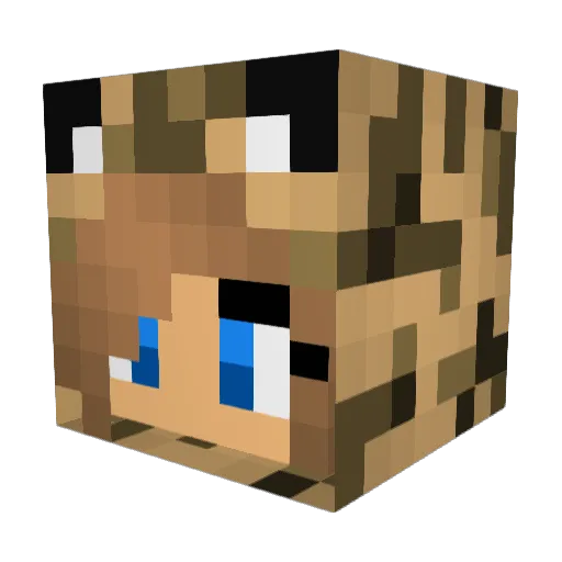 BubbleKittyXo Minecraft avatar head, 3D render