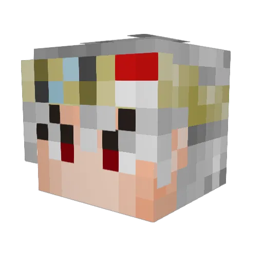 BubbleReaper Minecraft avatar head, 3D render