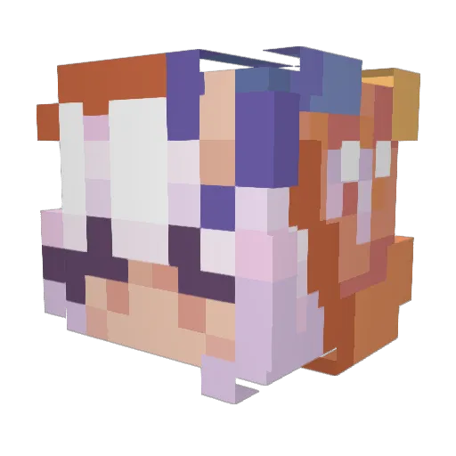 BubbleSheep Minecraft avatar head, 3D render