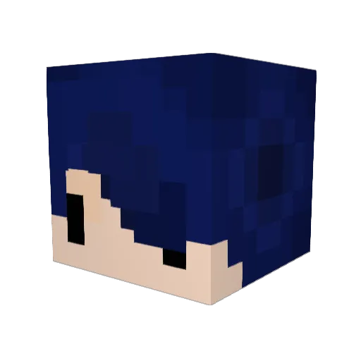BubbleSmash Minecraft avatar head, 3D render
