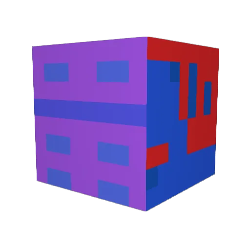 BubbleWaterFloat Minecraft avatar head, 3D render