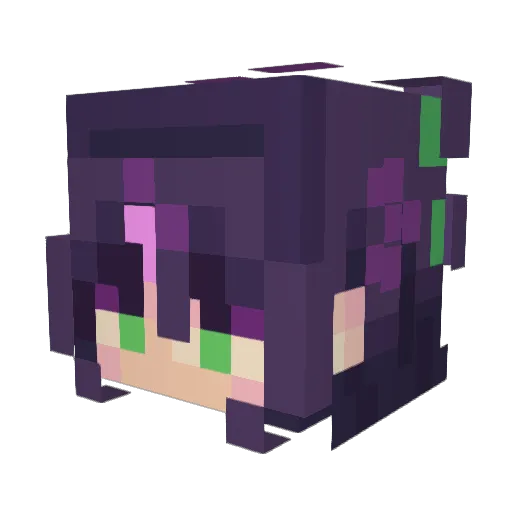 BubbleWaterz Minecraft avatar head, 3D render