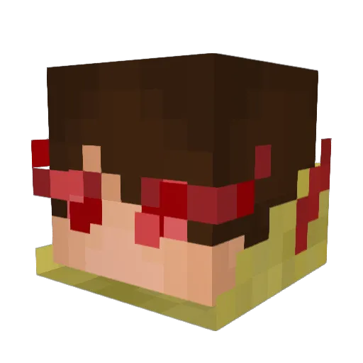 BubbleWrapKing Minecraft avatar head, 3D render