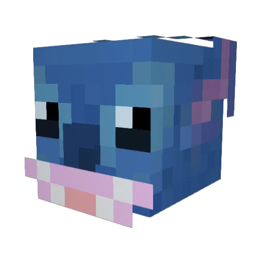 Bubble_alt Minecraft avatar head, 3D render