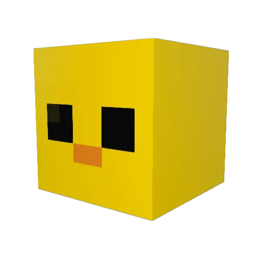 Bubble_blob Minecraft avatar head, 3D render