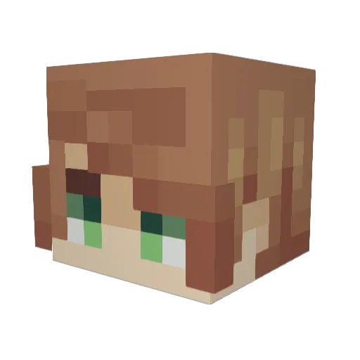Bubblecloner Minecraft avatar head, 3D render