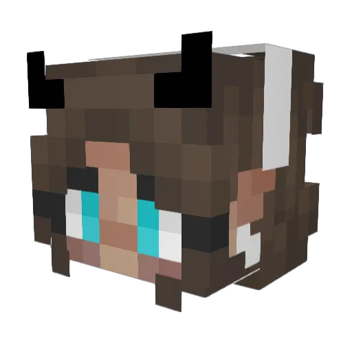Bubblecraft Minecraft avatar head, 3D render