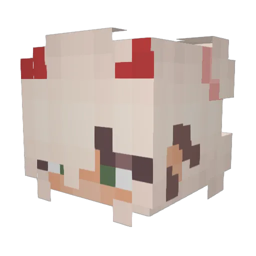 Bubbleee01 Minecraft avatar head, 3D render