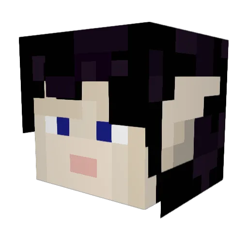 Bubblegum2030 Minecraft avatar head, 3D render