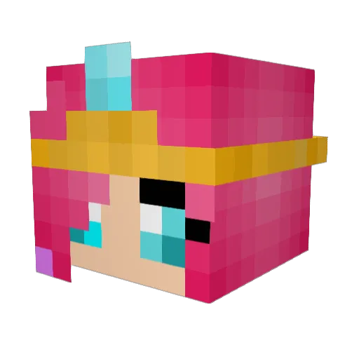 Bubblegum4466 Minecraft avatar head, 3D render