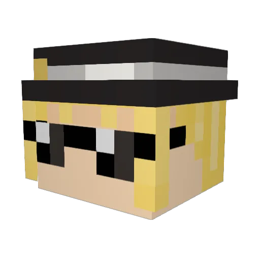 BubblegumNebula Minecraft avatar head, 3D render