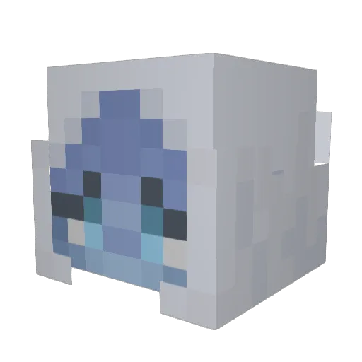 Bubblegumb Minecraft avatar head, 3D render