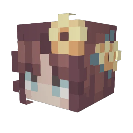 Bubblegumbabe88 Minecraft avatar head, 3D render