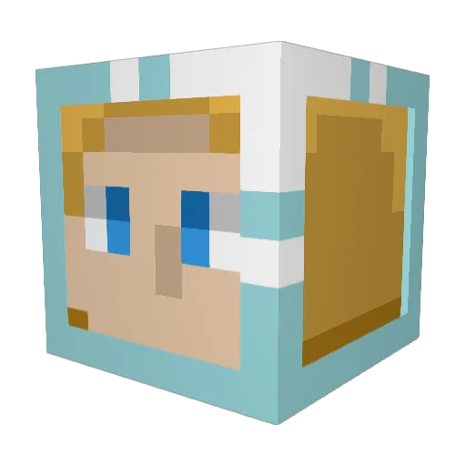 Bubblehead_01 Minecraft avatar head, 3D render