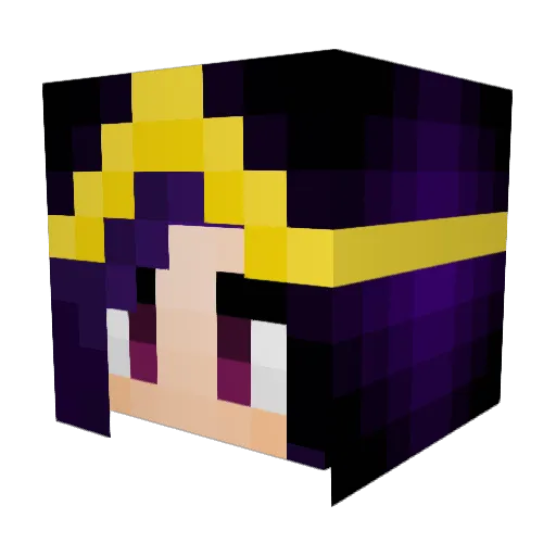 Bubblehips Minecraft avatar head, 3D render