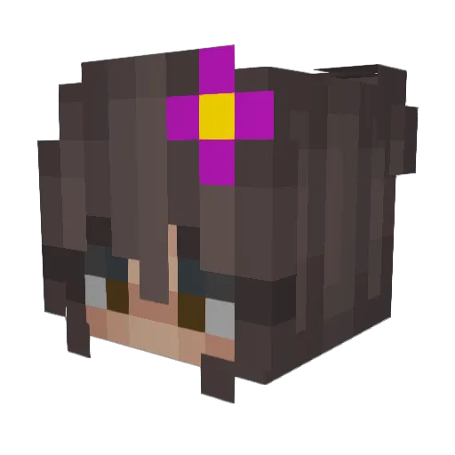 Bubblekayx Minecraft avatar head, 3D render