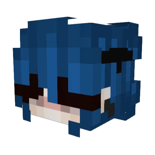 Bubbles1511 Minecraft avatar head, 3D render