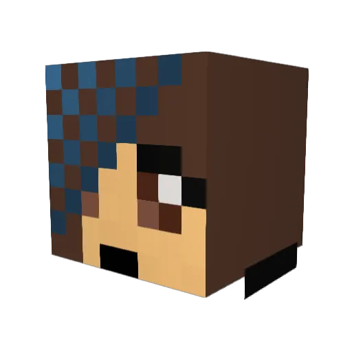 Bubbles1976 Minecraft avatar head, 3D render