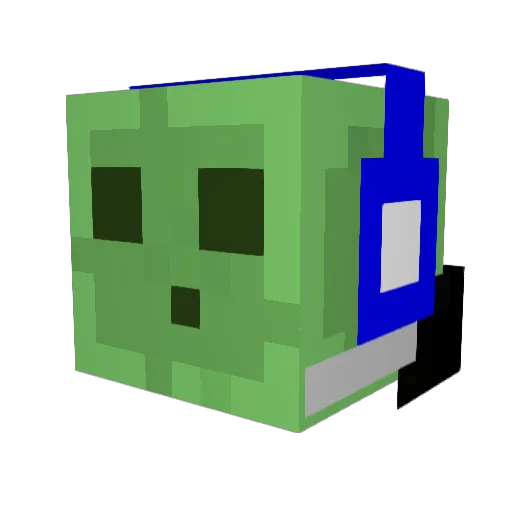 Bubbles289 Minecraft avatar head, 3D render