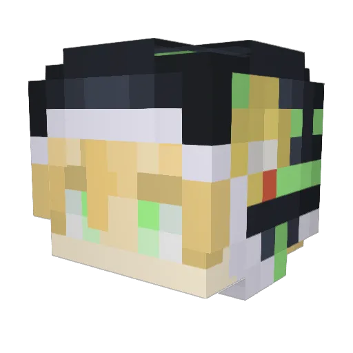 BubblesPPG Minecraft avatar head, 3D render