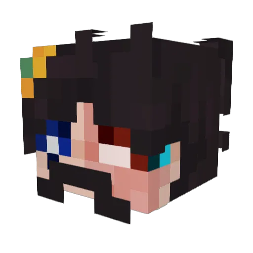 BubblesTheCat_ Minecraft avatar head, 3D render