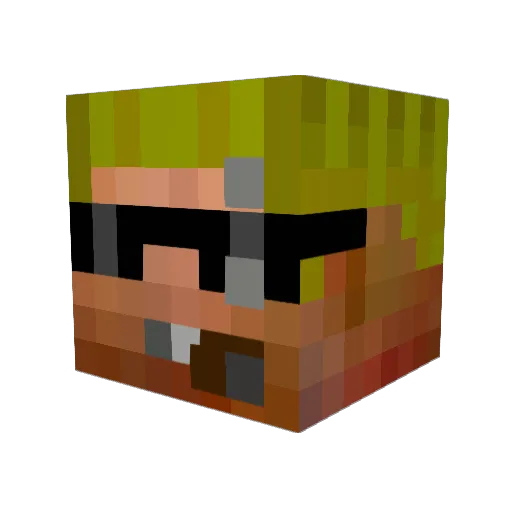 BubblesThePuff Minecraft avatar head, 3D render