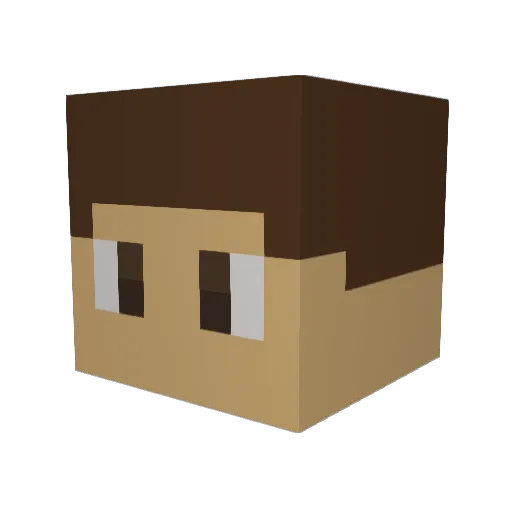 Bubbles_202 Minecraft avatar head, 3D render