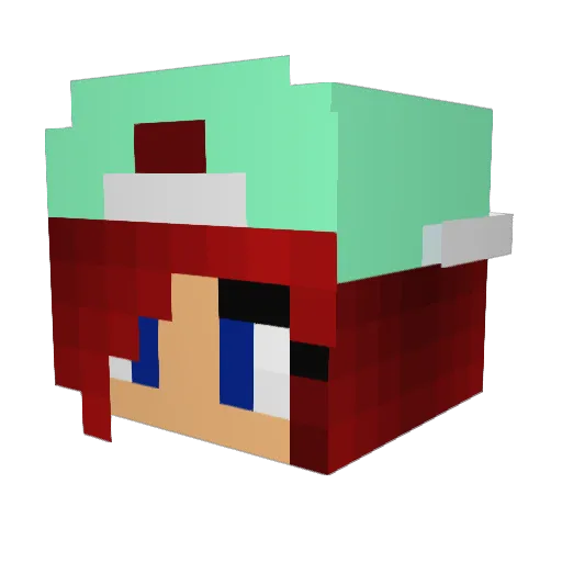 Bubbles_Senpai Minecraft avatar head, 3D render