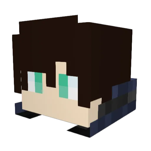 Bubbleteaaaaaa Minecraft avatar head, 3D render