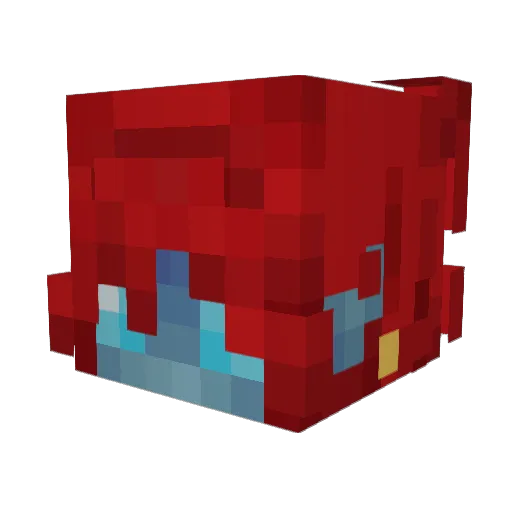 Bubblewim Minecraft avatar head, 3D render