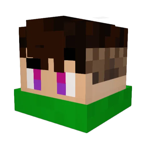 Bubblezzz97 Minecraft avatar head, 3D render