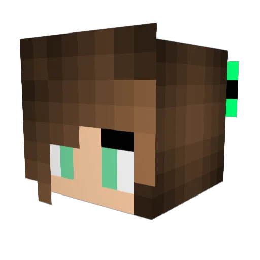 BubblingBrooke Minecraft avatar head, 3D render