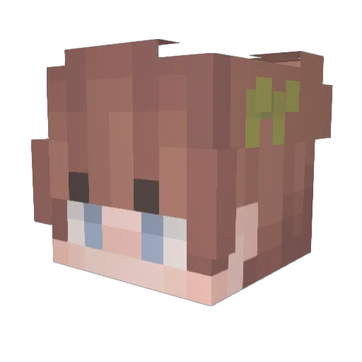 Bubbly14 Minecraft avatar head, 3D render