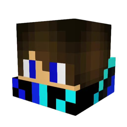 Bubbly62600 Minecraft avatar head, 3D render