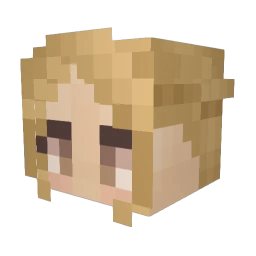 BubblyCream Minecraft avatar head, 3D render