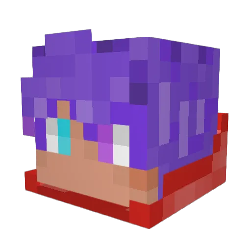 BubblyPotato1 Minecraft avatar head, 3D render