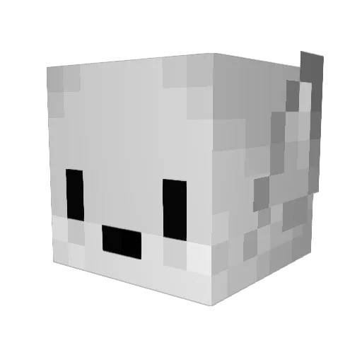 Bubbly_Tea Minecraft avatar head, 3D render