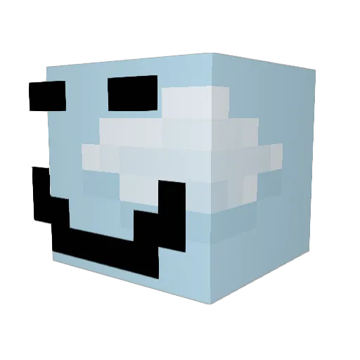 Bubblyqueen Minecraft avatar head, 3D render