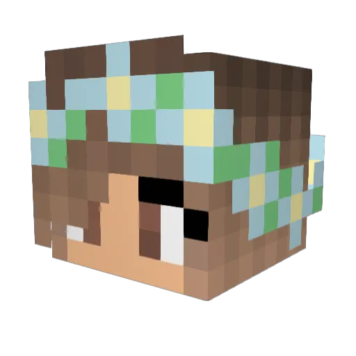 Bubbsy8 Minecraft avatar head, 3D render