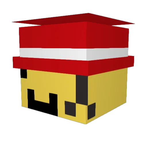 BubbuyM Minecraft avatar head, 3D render