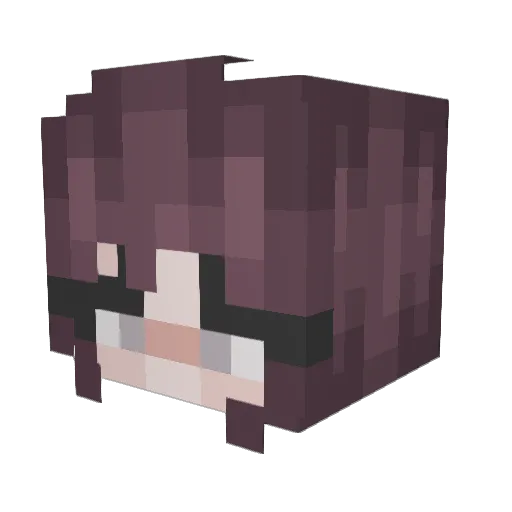 BubbyJeff Minecraft avatar head, 3D render