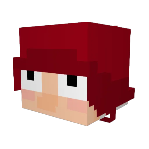 BubbyMaybe Minecraft avatar head, 3D render