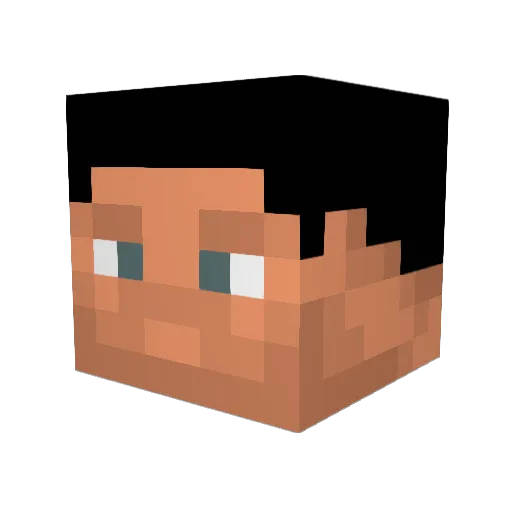 Buberson Minecraft avatar head, 3D render